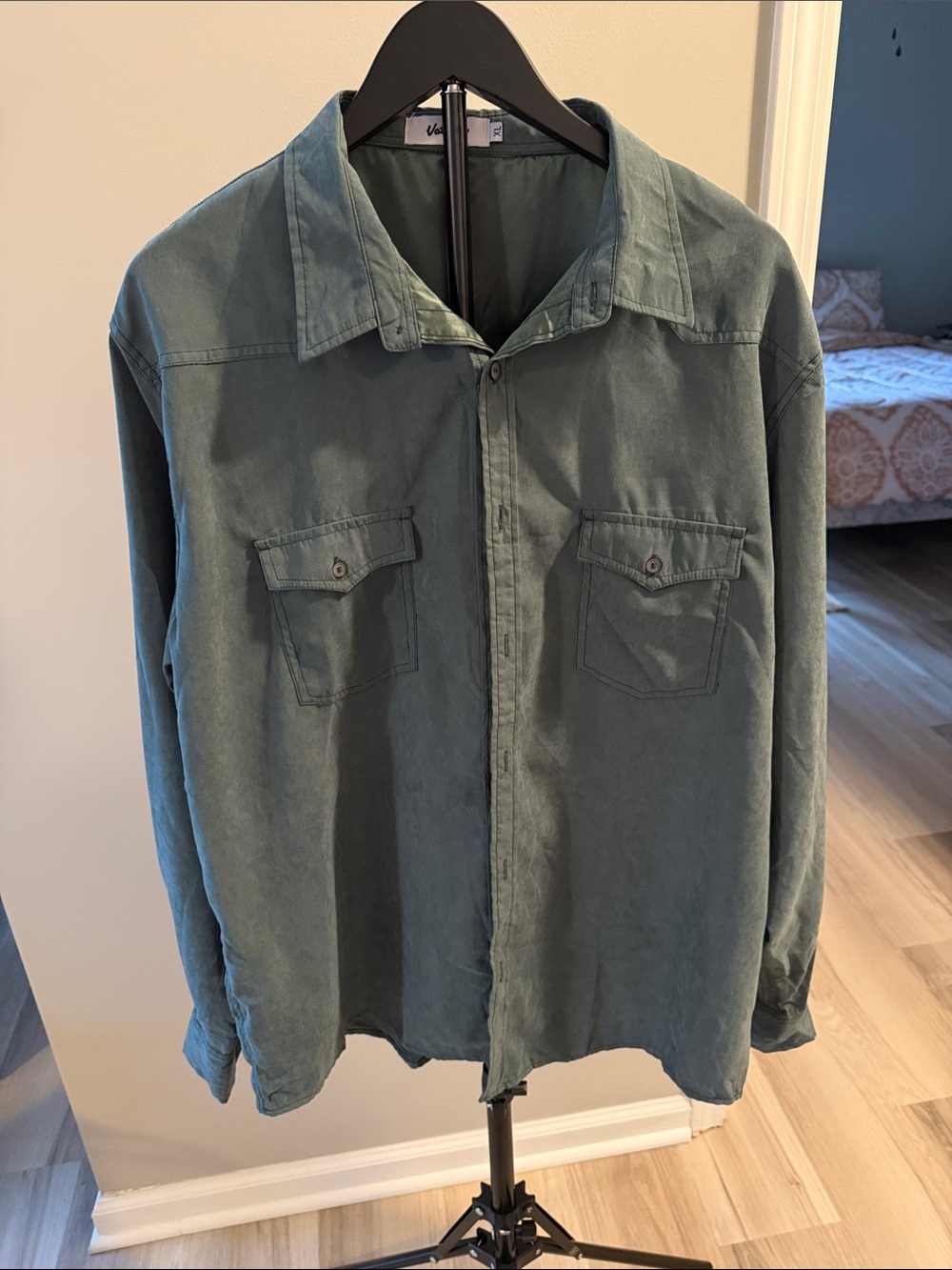 Men's Lightweight Slate Green Shirt Jacket